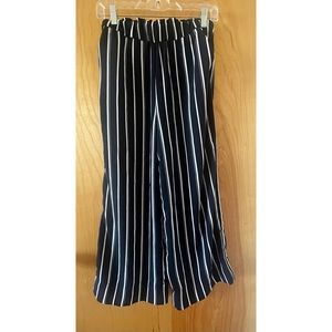 Navy/White Striped H&M Wide Leg Trousers.  Size 2